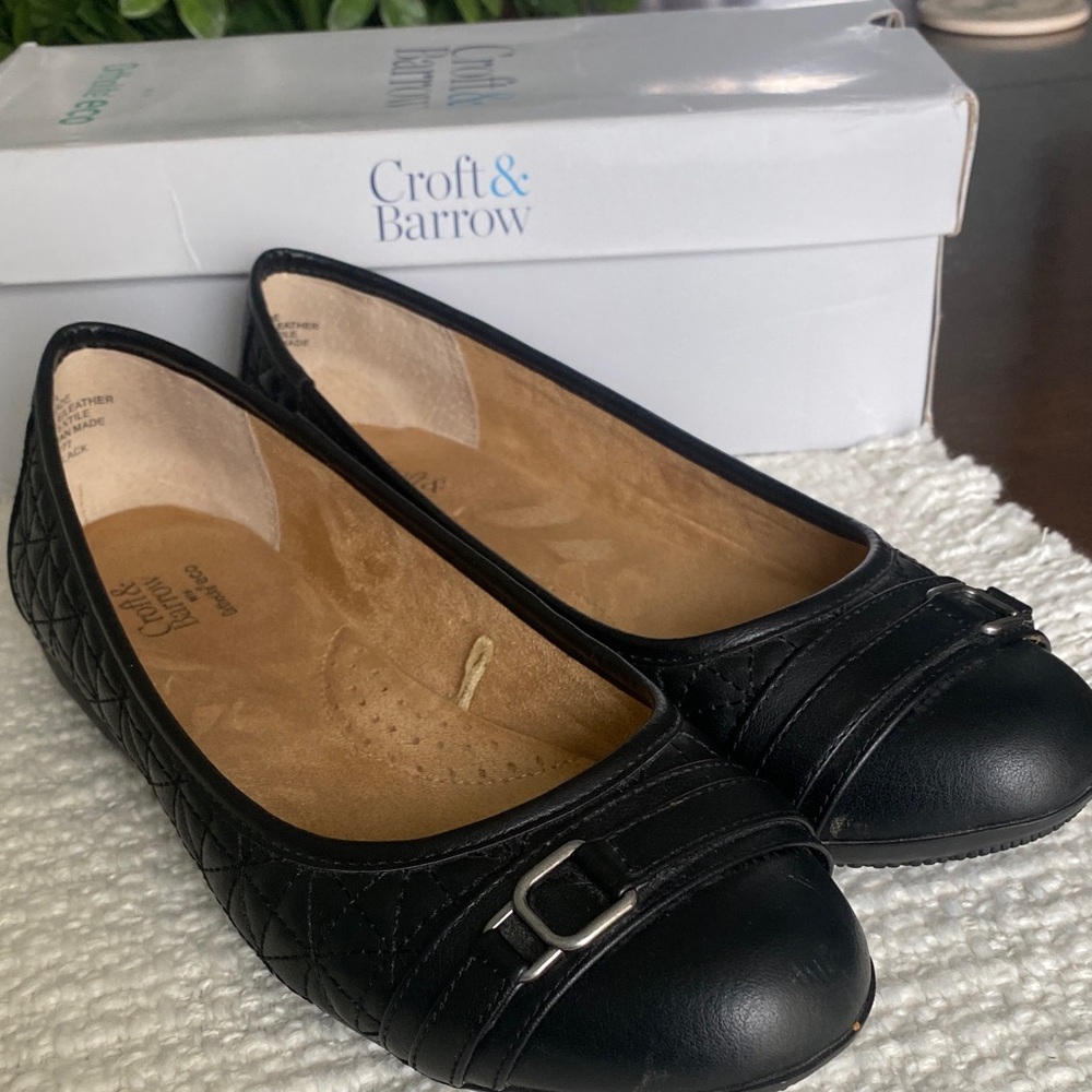 Croft & Barrow Women's Black Quilted Flats